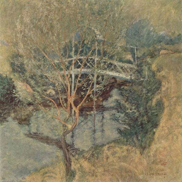 John Henry Twachtman The White Bridge, oil painting image